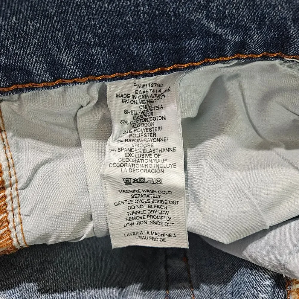 True Religion Geno Relaxed Slim Big T Flap Jeans Blue Size 40x32